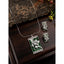 Generic Women's Brass Silver Plated Pendant Set (Green)