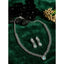 Generic Women's Brass Silver Plated Necklace set (Turquoise)