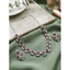 Generic Women's Brass Silver Plated Necklace set (Red)