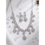 Generic Women's Brass Silver Plated Necklace set (Pink)