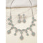 Generic Women's Brass Silver Plated Necklace set (Turquoise)