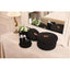 Generic Cotton 3 Pcs Set Roti Box Storage Basket With Lid (Black)