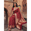 Generic Women's Art Silk Printed Saree With Unstitched Blouse 5.5Mtr (Red)