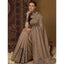 Generic Women's Viscose Silk Embroidered Saree With Unstitched Blouse 5.5Mtr (Brown)