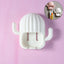 Wall mounted cactus toothbrush holder with dust-proof cover protecting toothbrushes