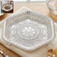 Decorative silver serving tray embossed floral