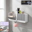 Wall mounted bathroom storage organizer with 4 compartments and soap holder