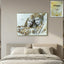 Radha Krishna wall art frame in white and gold finish, perfect for home décor