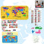 World Map Puzzle colorful EVA foam layout showing continents and countries