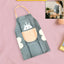 Cute cartoon animal kitchen apron with large front pocket