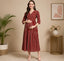 Women's Rayon Feeding Kurti – Printed A-Line 3/4 Sleeve Maternity & Nursing Kurta