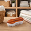 VeePee ergonomic cloth washing brush with curved grip and nylon bristles
