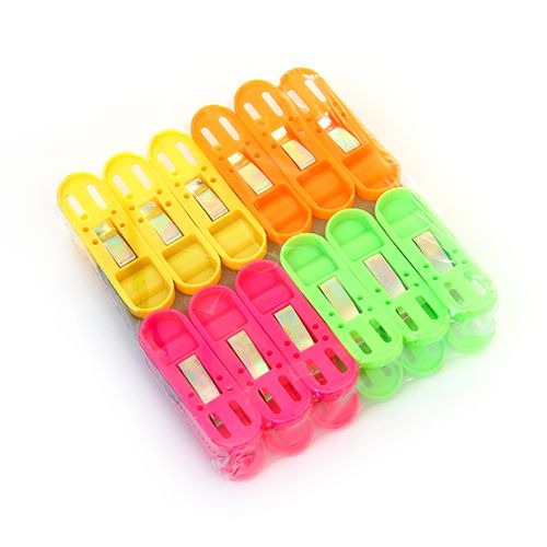 Multicolour non-slip plastic clips for secure cloth drying. Main image
