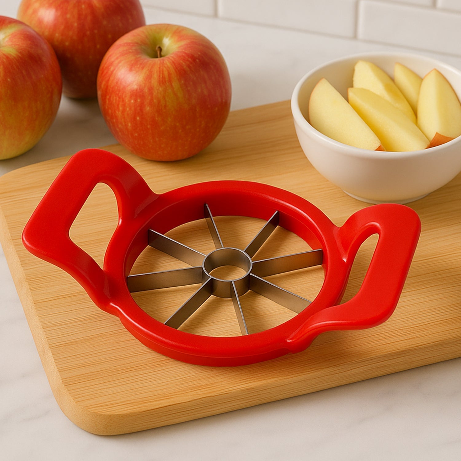 Apple Cutter – Multi-Color with 8 Sharp Stainless Blades | Quickslice Secondary image