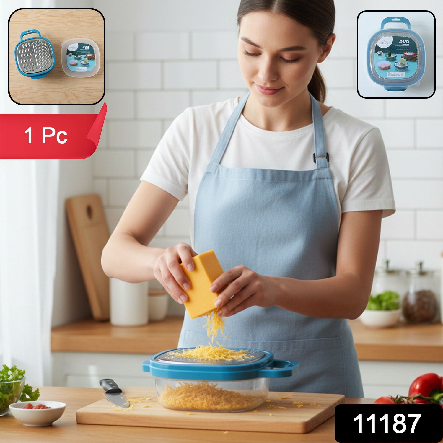 Kitchen Grater with Container – Versatile Food Prep Tool Secondary image