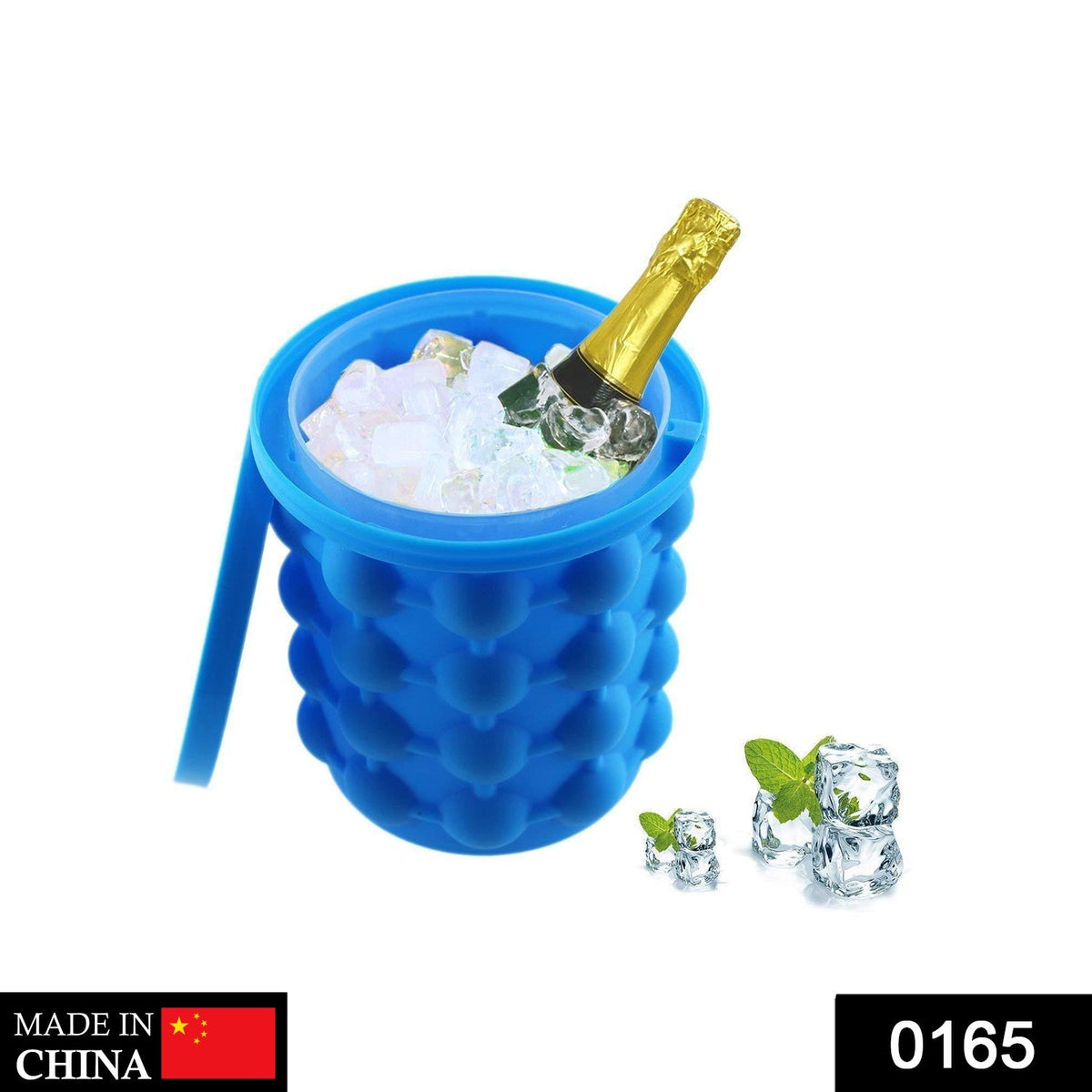 ChillPour Silicone Ice Cube Maker bucket, empty and ready for water. Main image