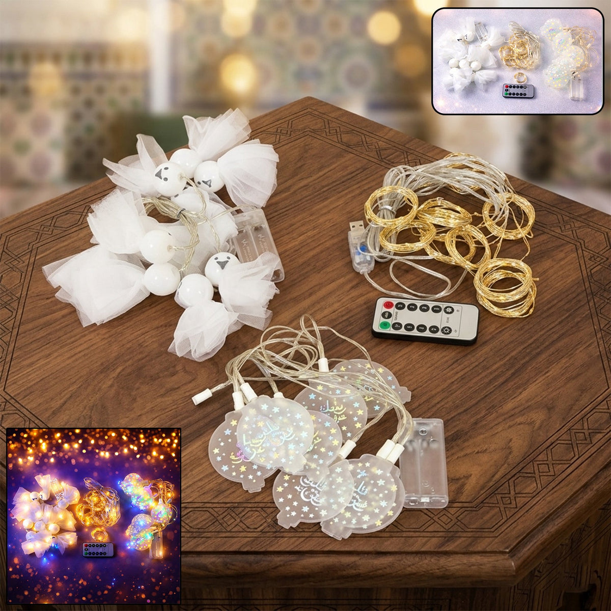 Decorative LED string lights with mix design for home decoration Main image