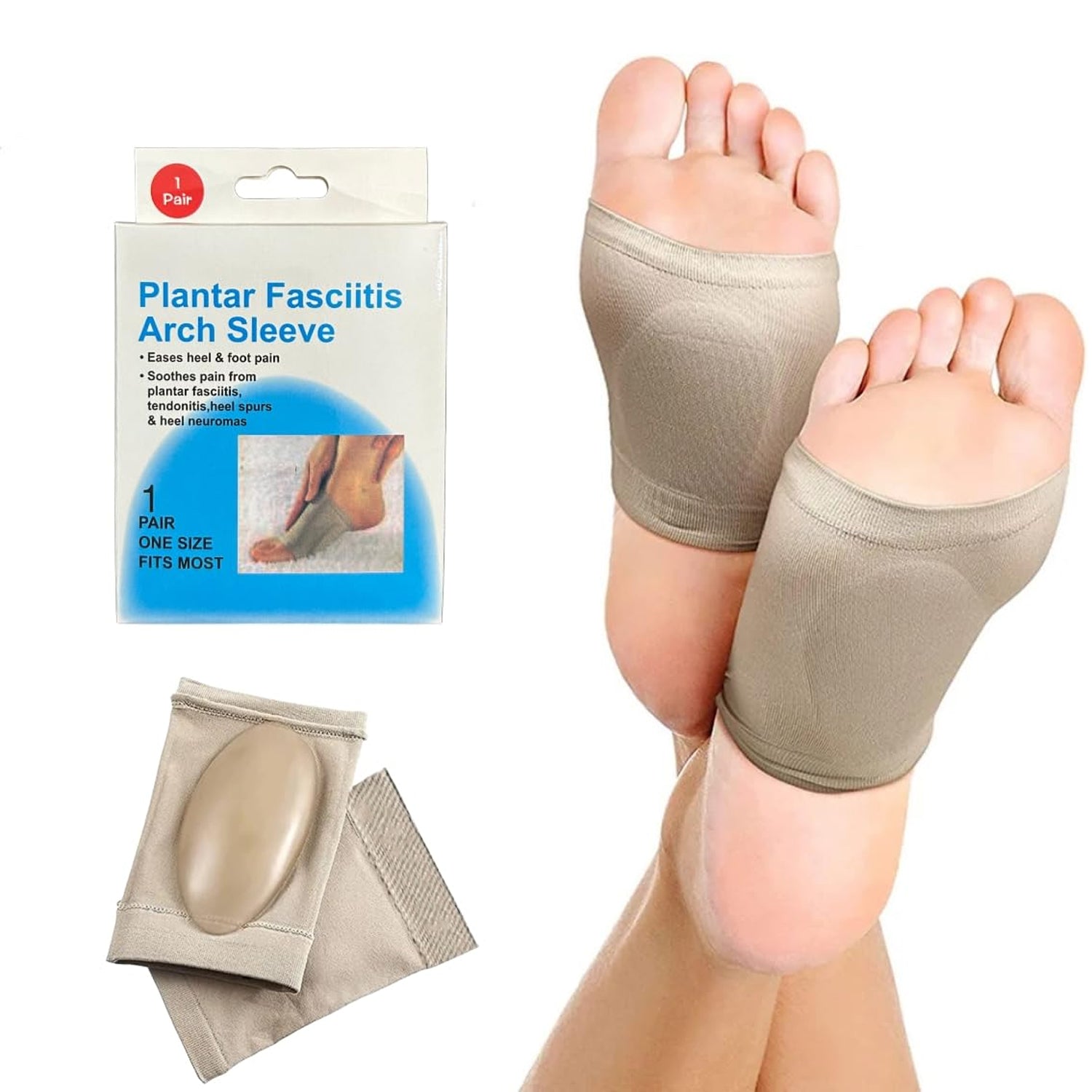 Arch Support Sleeve – Flat Feet & Plantar Fasciitis Relief | Velvet Wheels Secondary image