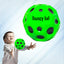Vibrant multicolor rubber bouncy ball for kids featuring a unique moon crater texture.
