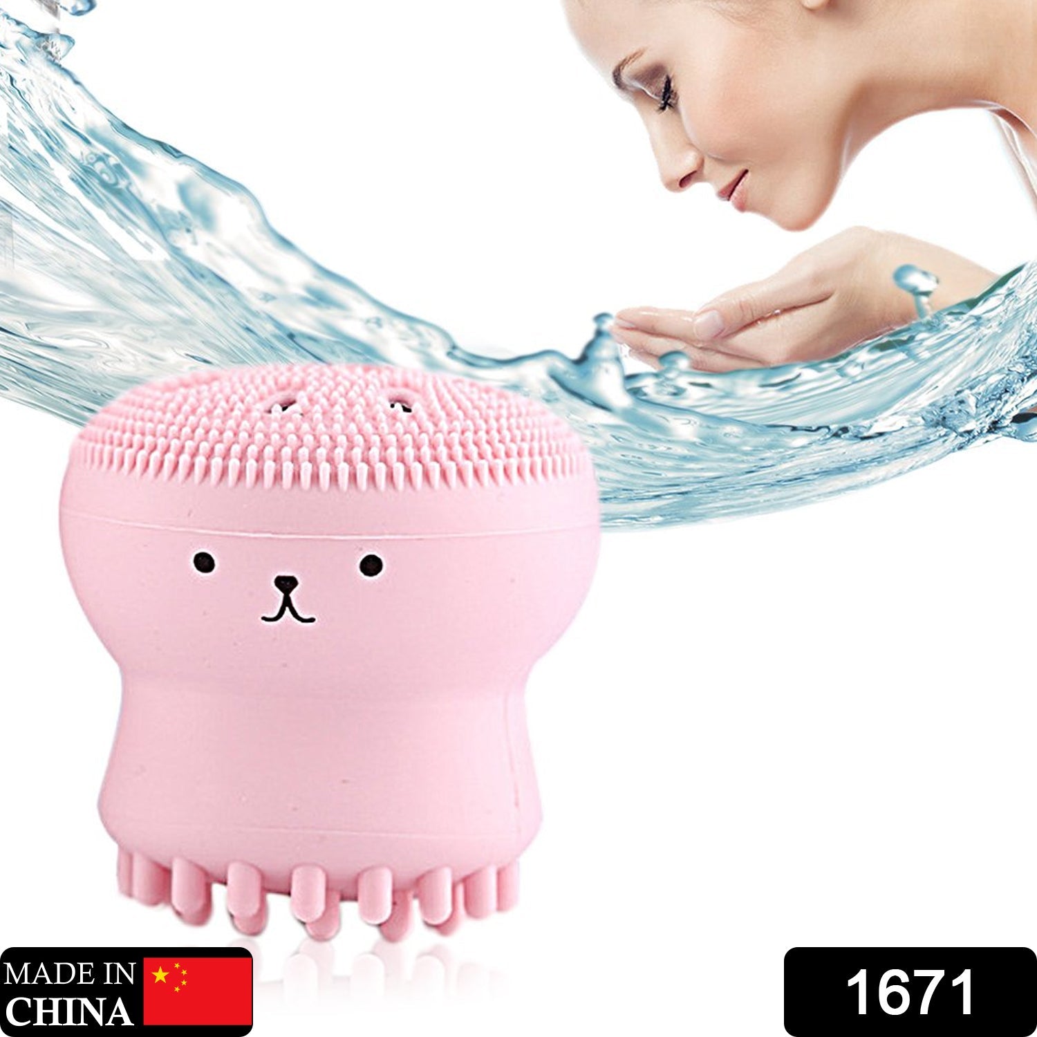 Silicone Facial Cleansing Brush – Octopus Shape & Gentle Massage | Velvet Wellness Secondary image