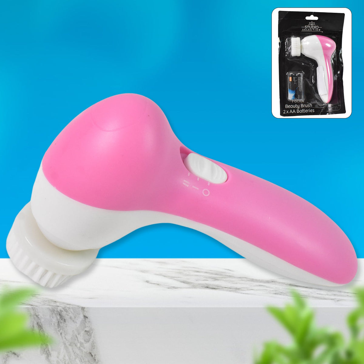 Waterproof facial cleansing brush with multiple attachments for deep skin exfoliation. Main image