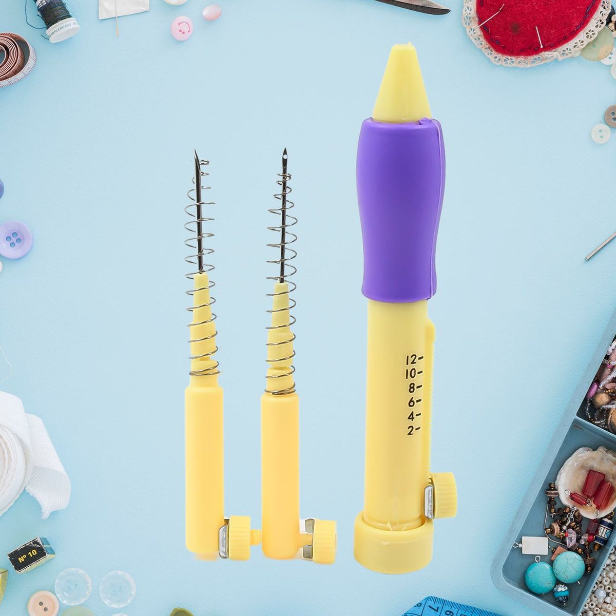 Punch Needle Set with ergonomic handle and various needle sizes for DIY embroidery. Main image