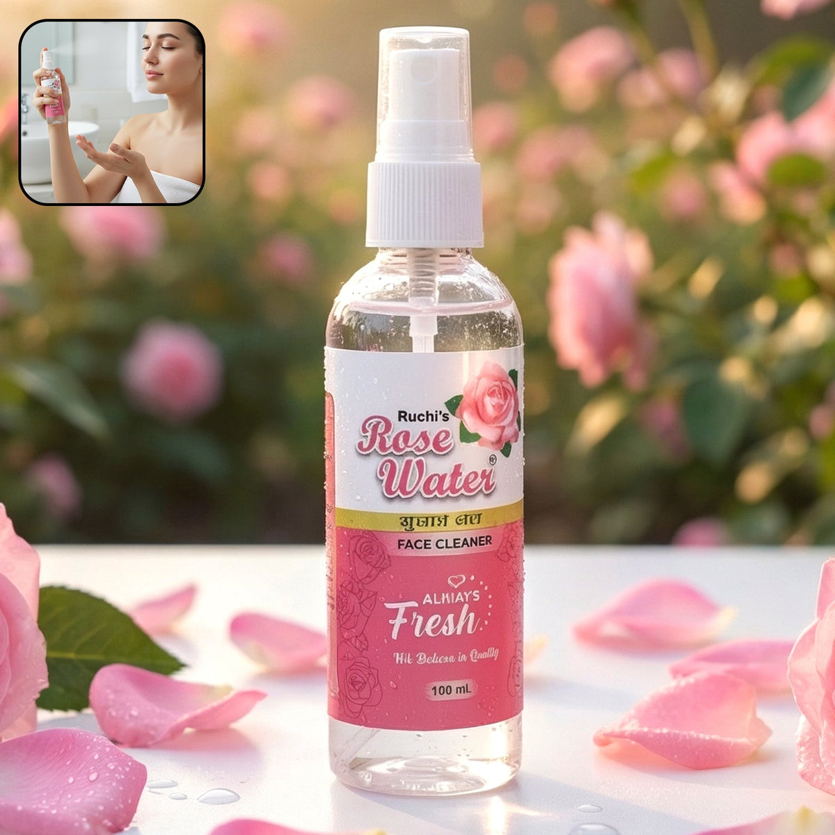 Rose Water Face Spray for glowing and refreshed skin Main image