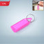 Clear keychain ID tag in assorted translucent color with attached split ring