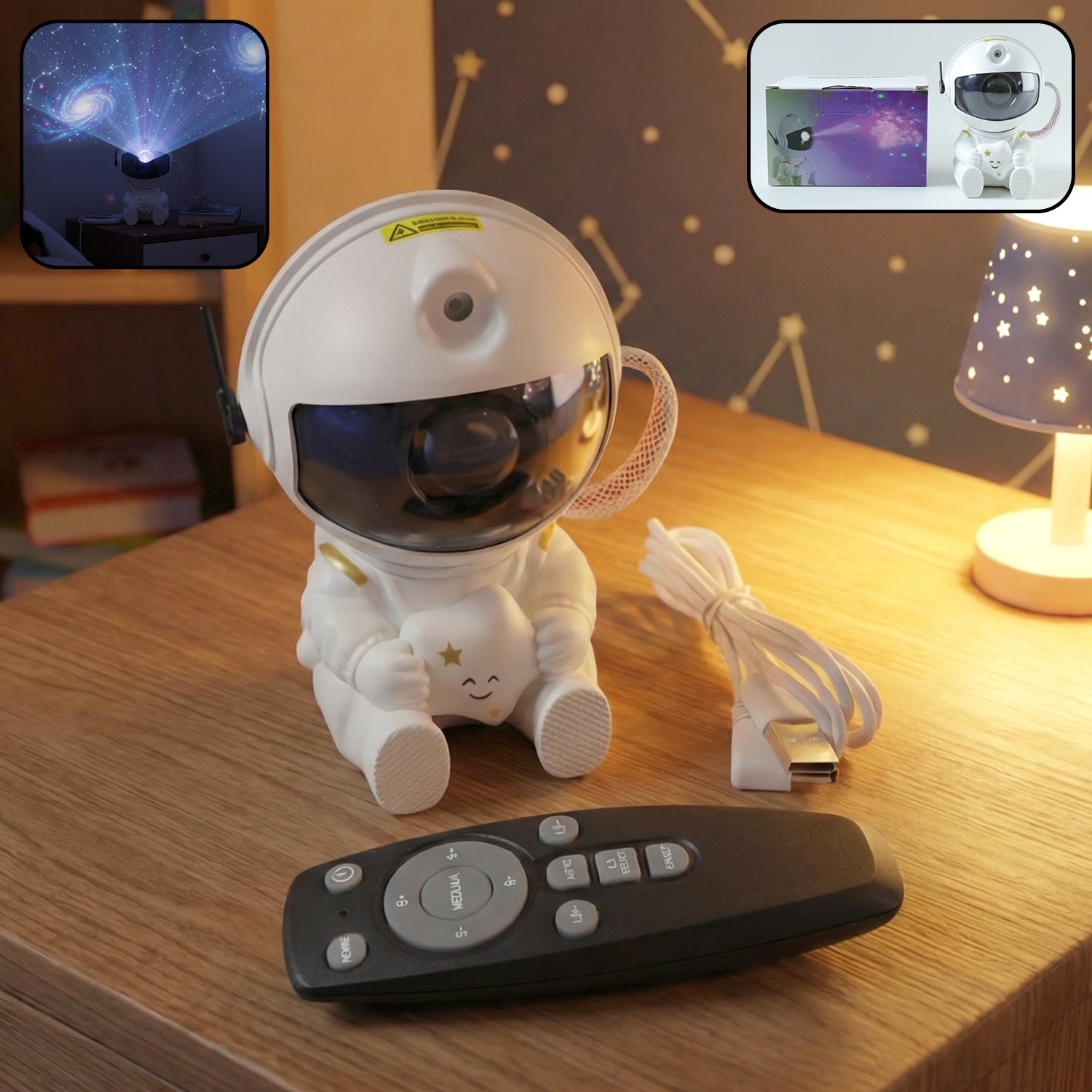 Astronaut Galaxy Star Projector – Remote-Controlled Night Light Secondary image