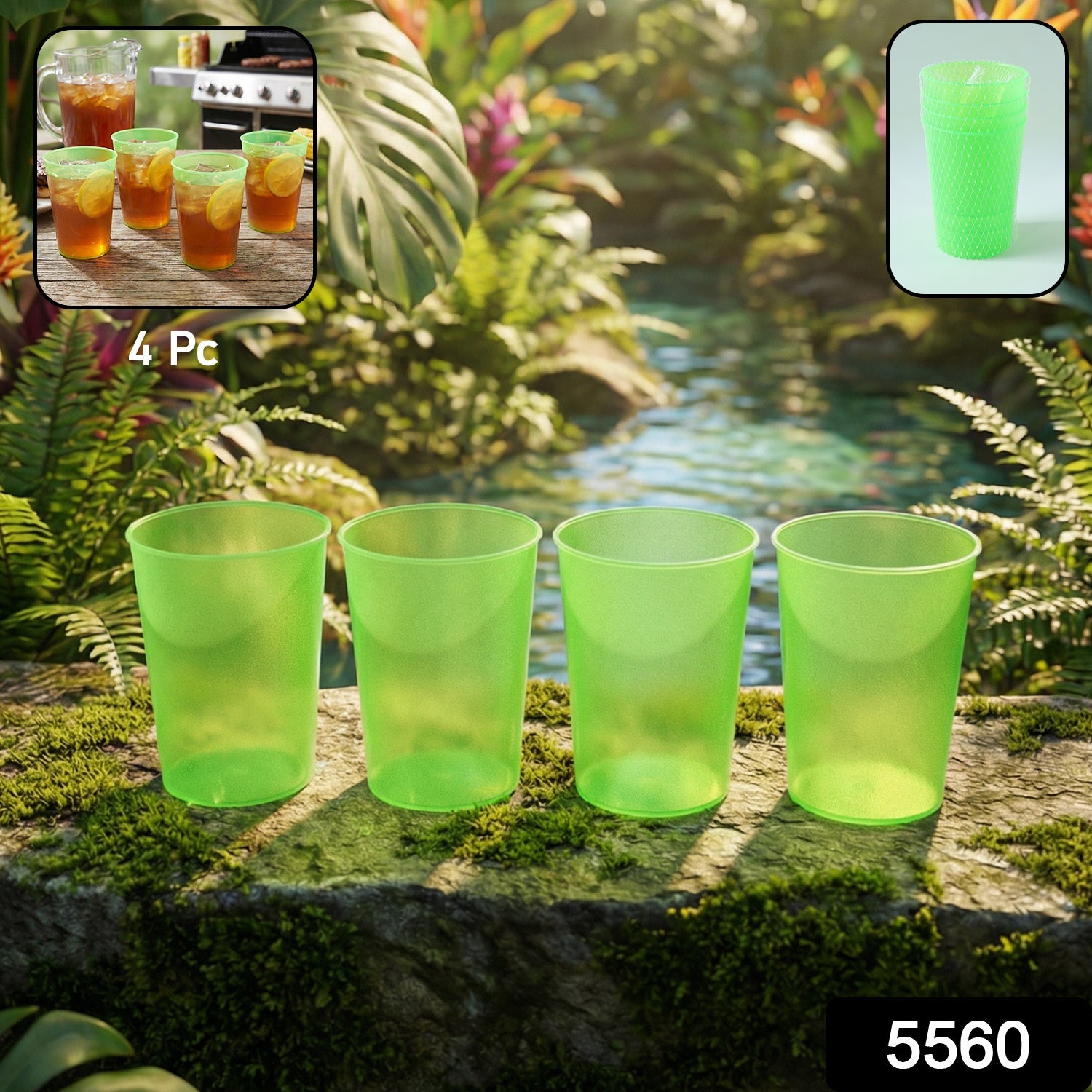 Reusable Plastic Tumblers – BPA-Free 4-Piece Set | Serve Stellar Secondary image