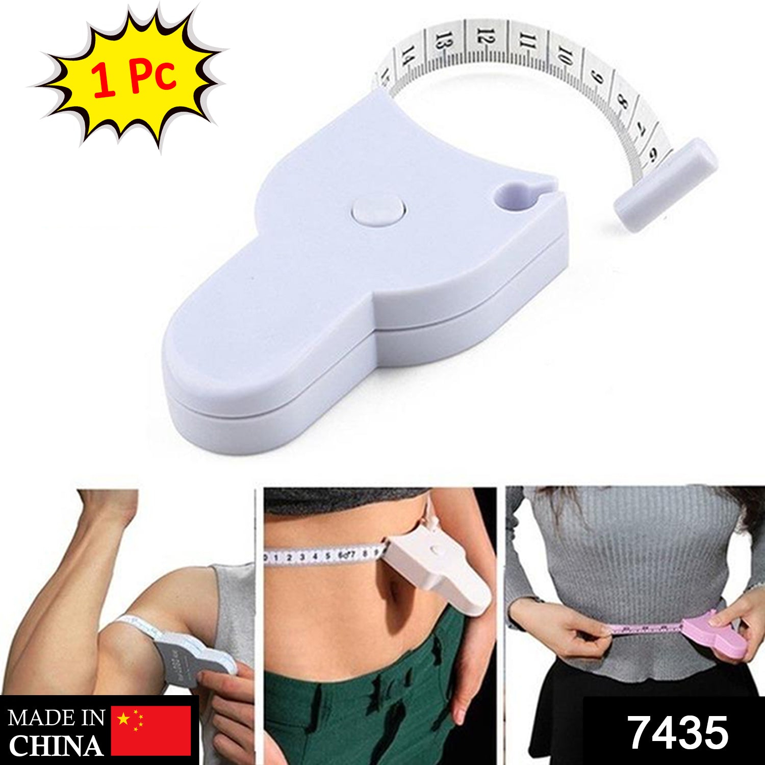 Body Measuring Tape – Retractable & Accurate for Fitness | FitFuzion Secondary image