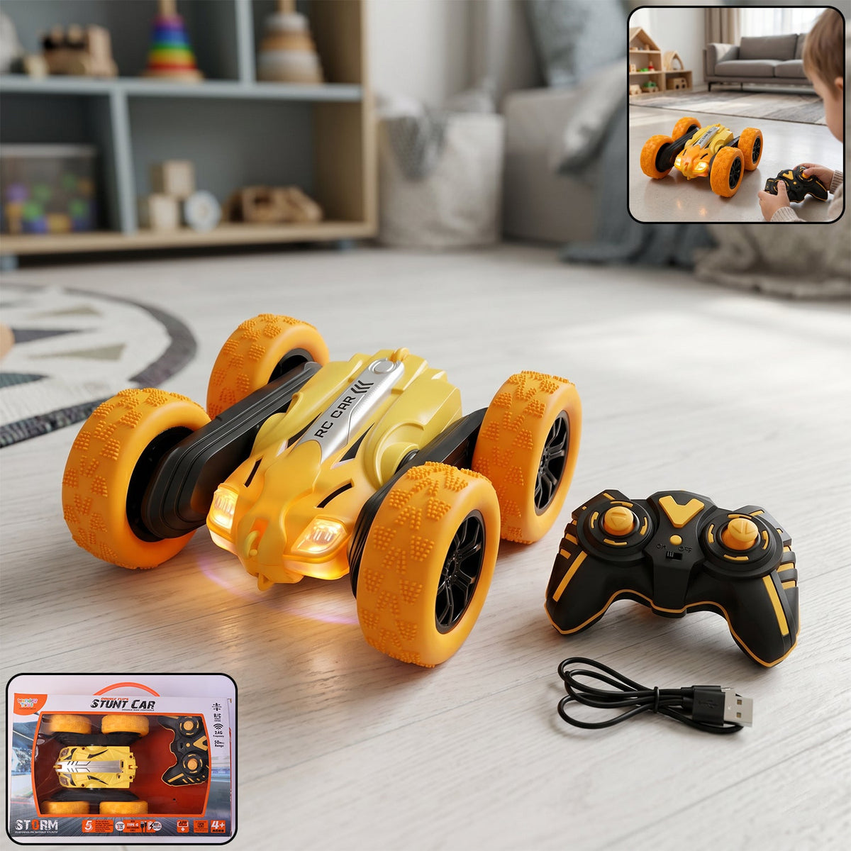 Durable high-speed remote control stunt car Main image