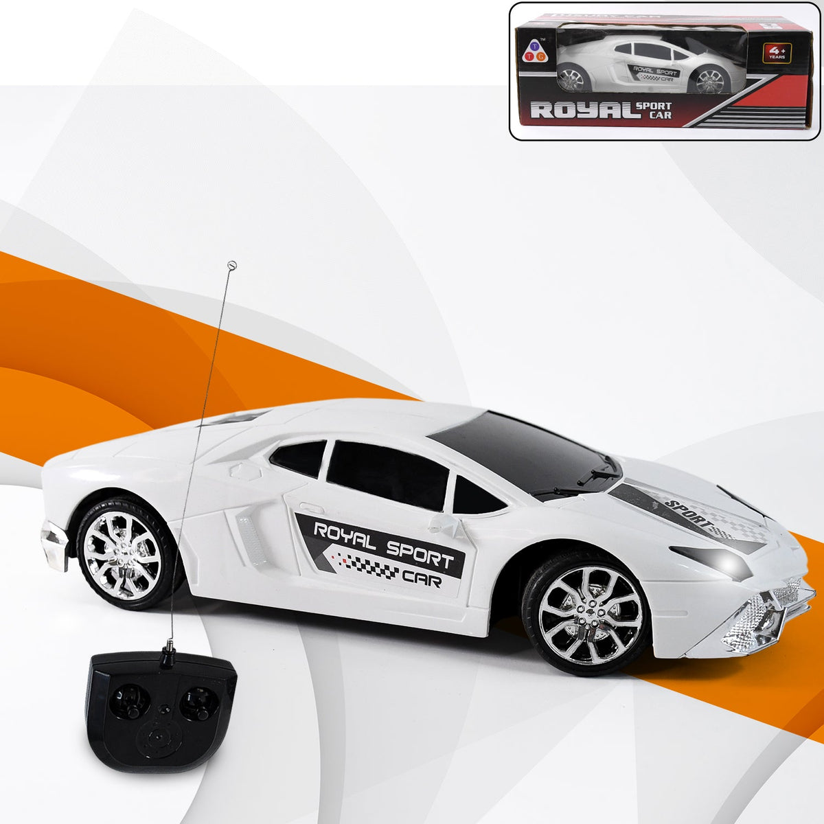 Royal Sport Remote Control Car in sleek sports design with LED lights Main image