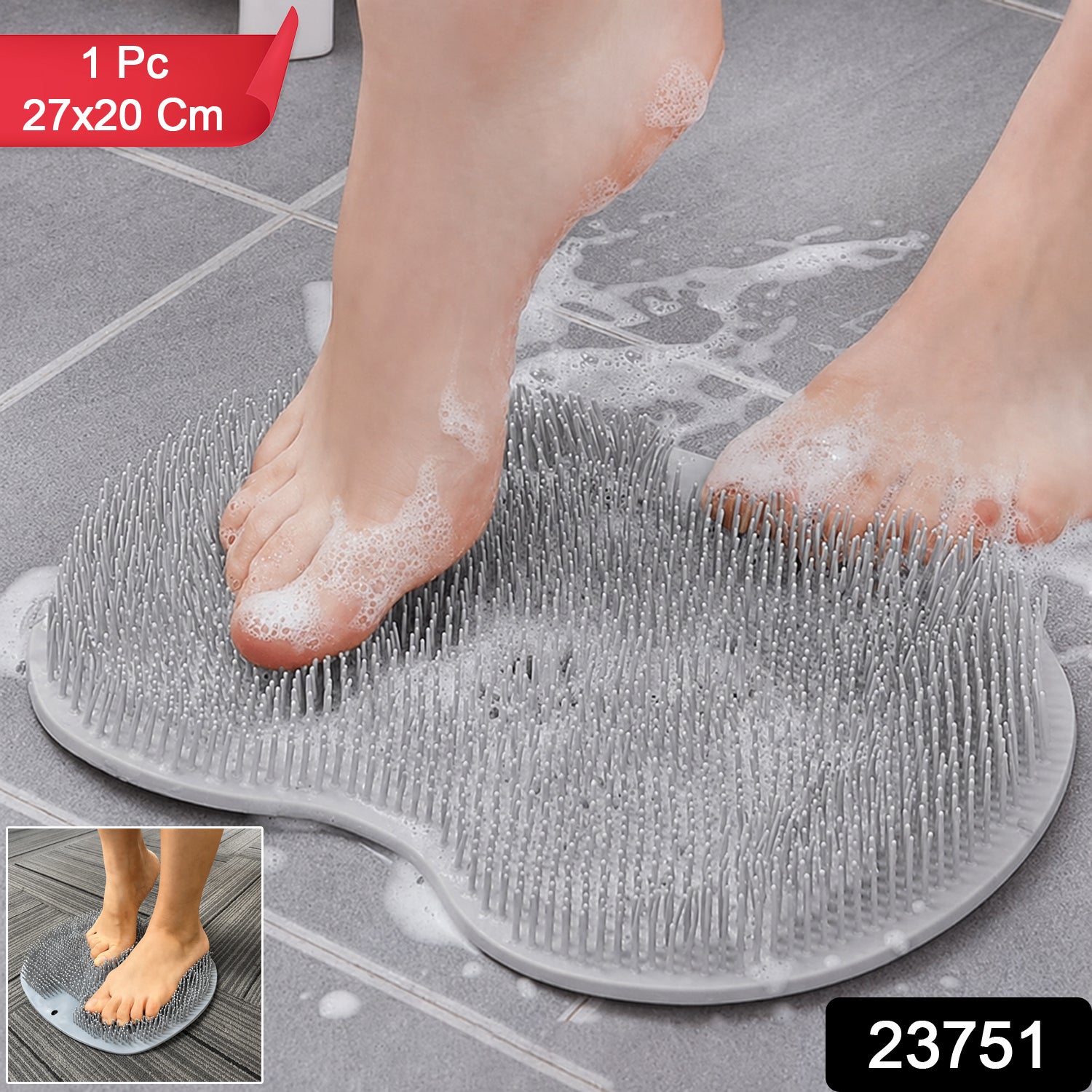 Silicone Foot Scrubber Mat – Soft Bristles for Easy Foot Care Secondary image