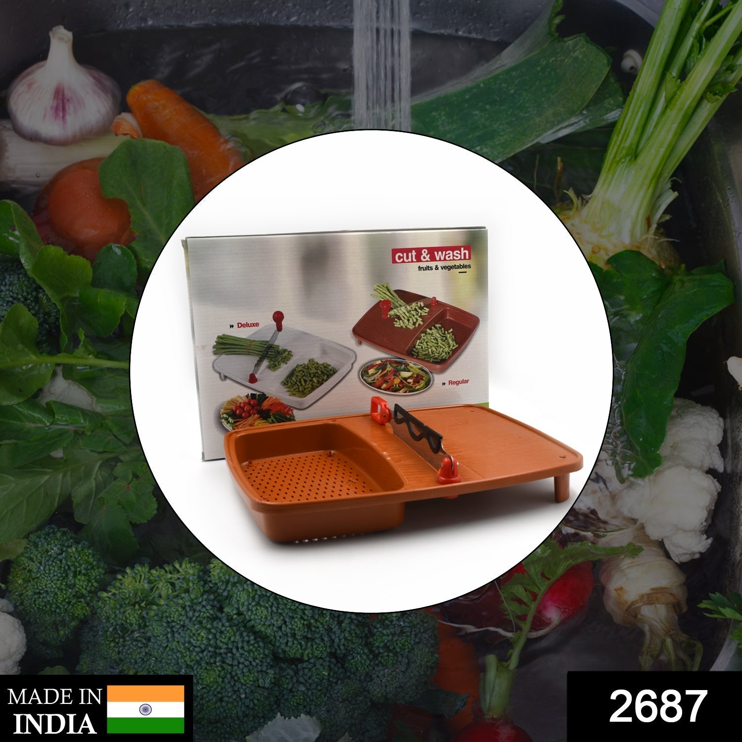 Cut & Wash Box – 2-in-1 Vegetable & Fruit Prep | Quickslice Secondary image