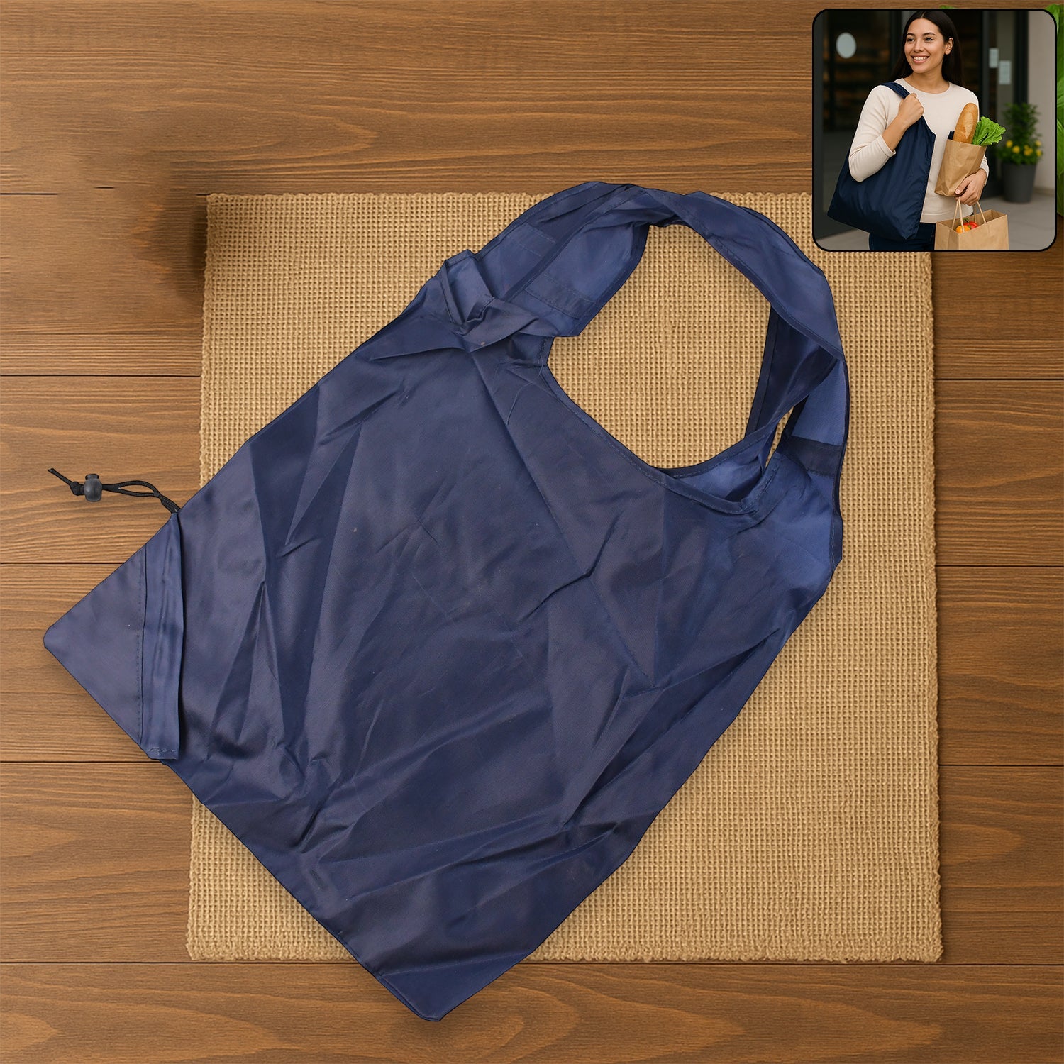 Reusable Grocery Bags – Foldable, Durable & Eco-Friendly | FERVENT Secondary image