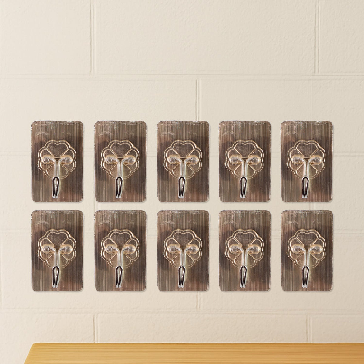 Transparent adhesive wall hook for hanging small items Main image
