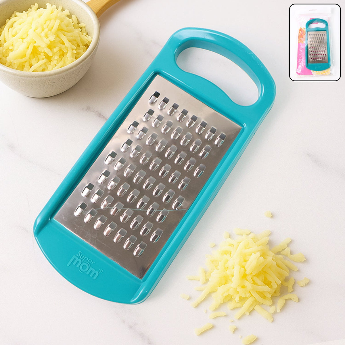 Supermom cheese grater with sharp stainless steel blade and ergonomic handle Main image