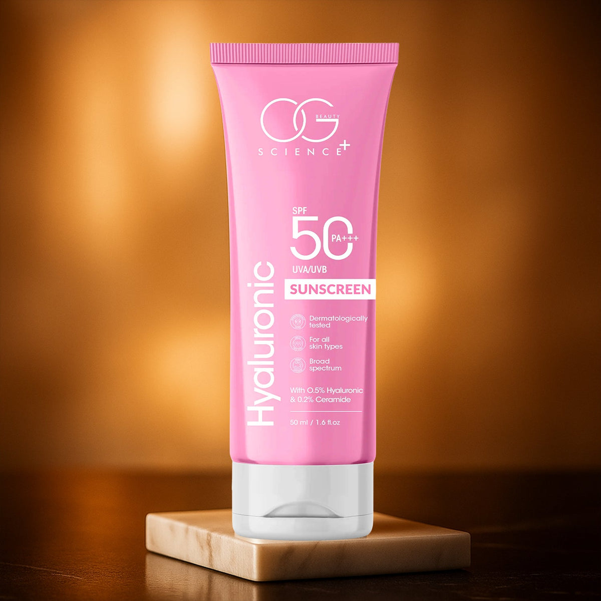 Hyaluronic Sunscreen SPF 50 tube with hydrating formula Main image