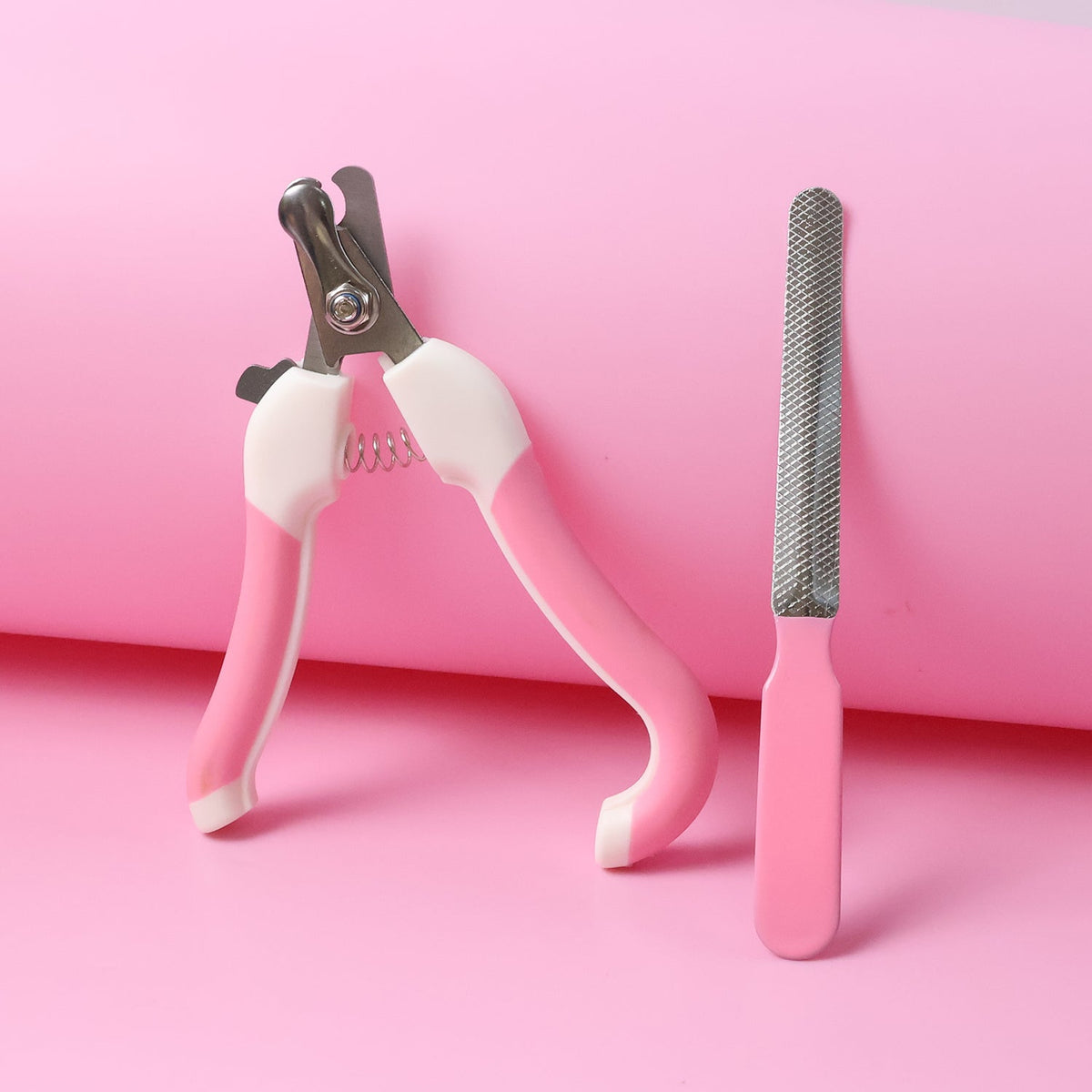 Pet nail clipper and file set with stainless steel blades for safe grooming Main image