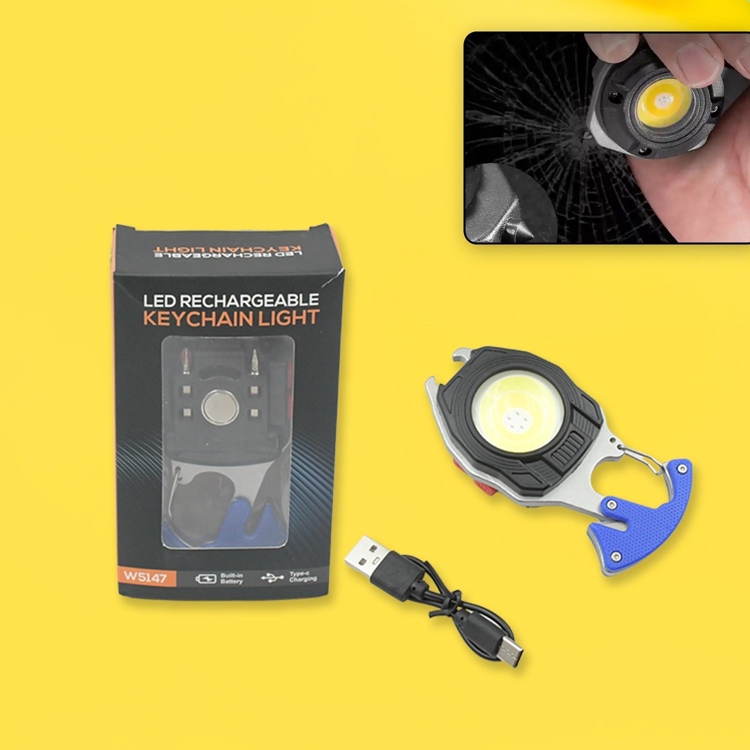 Rechargeable LED Keychain Flashlight – 6 Modes, Super Bright | Indo Glow Secondary image