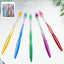 Soft plastic toothbrush in vibrant mixed colours, ideal for daily use.