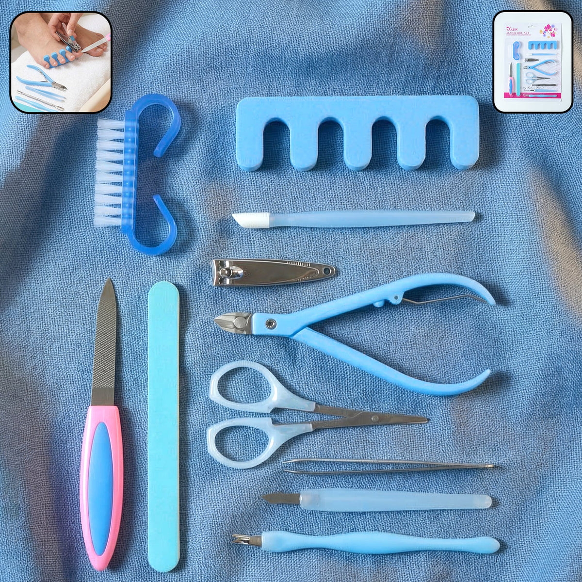 Complete 11 in 1 Manicure Pedicure Nail Care Kit with professional grooming tools Main image