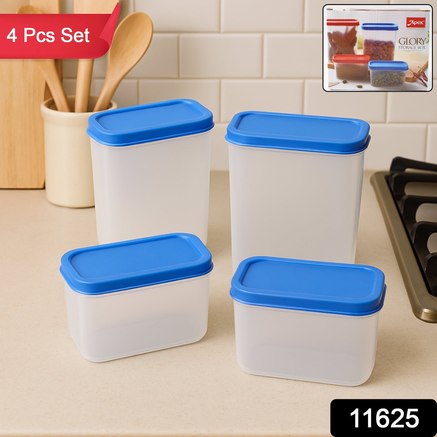 Plastic Airtight Storage Containers – 4-Pc Kitchen Set Secondary image
