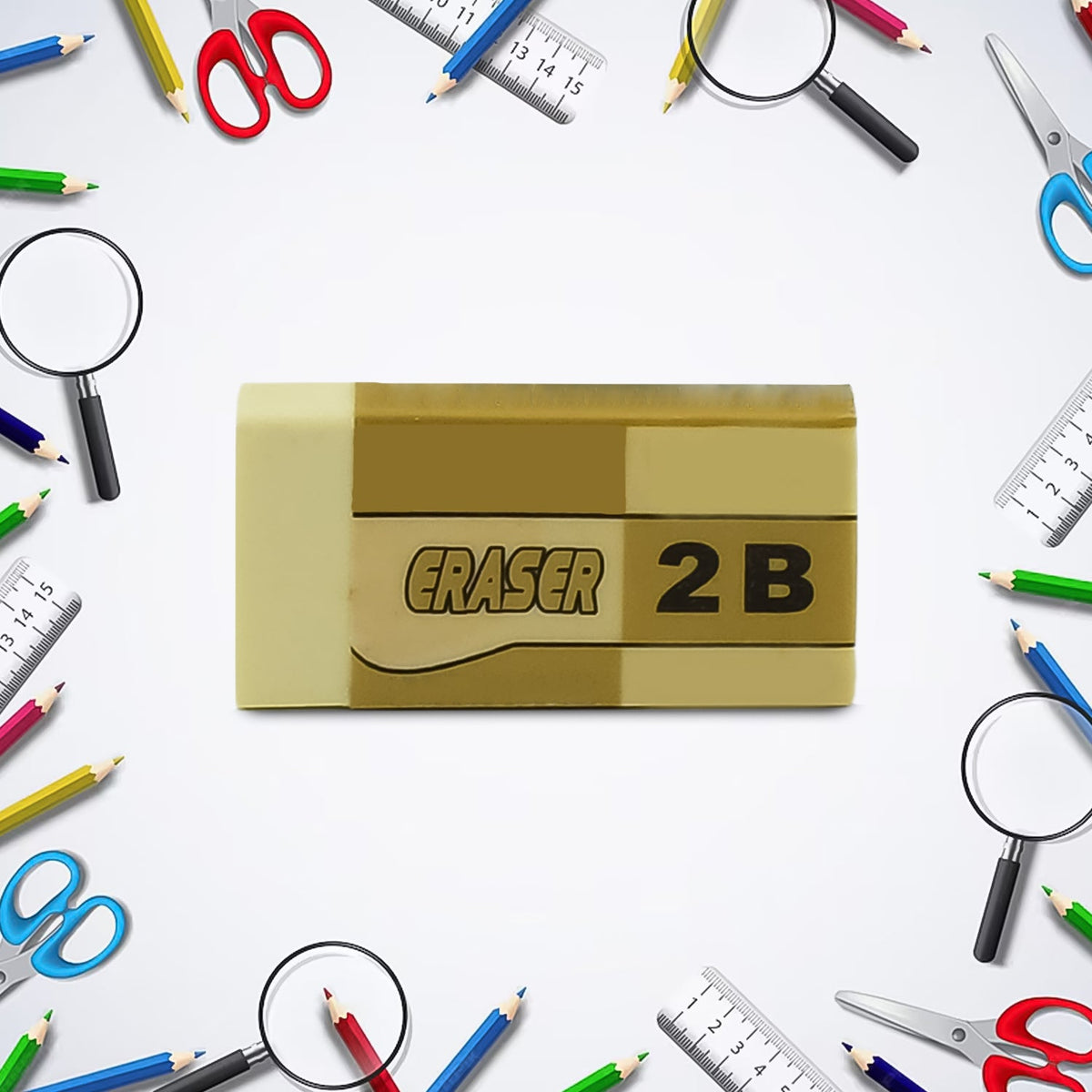 Fancy Kids Eraser with assorted designs, perfect for school. Main image