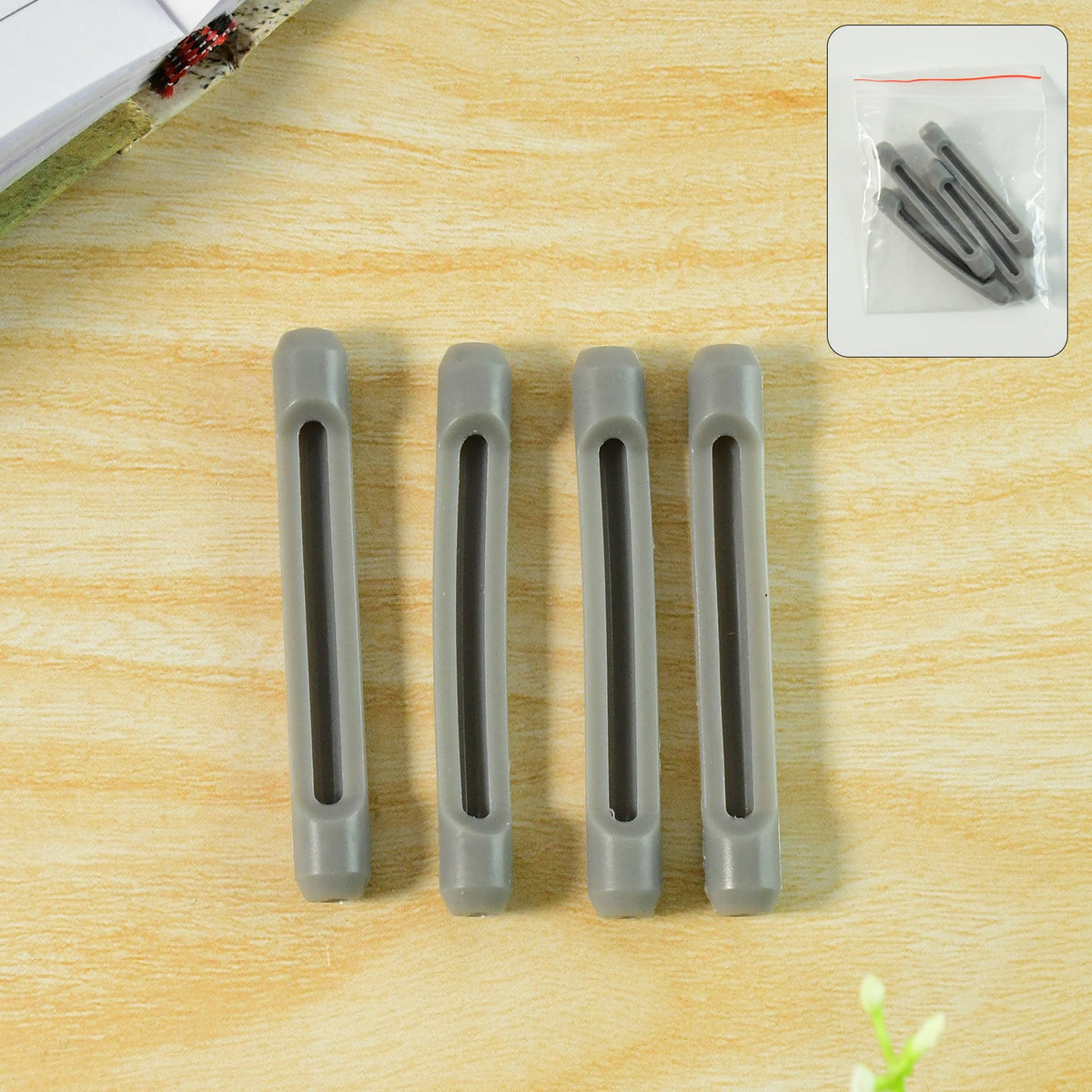 Set of 4 anti-slip eyeglass temple tip sleeves for secure grip Main image