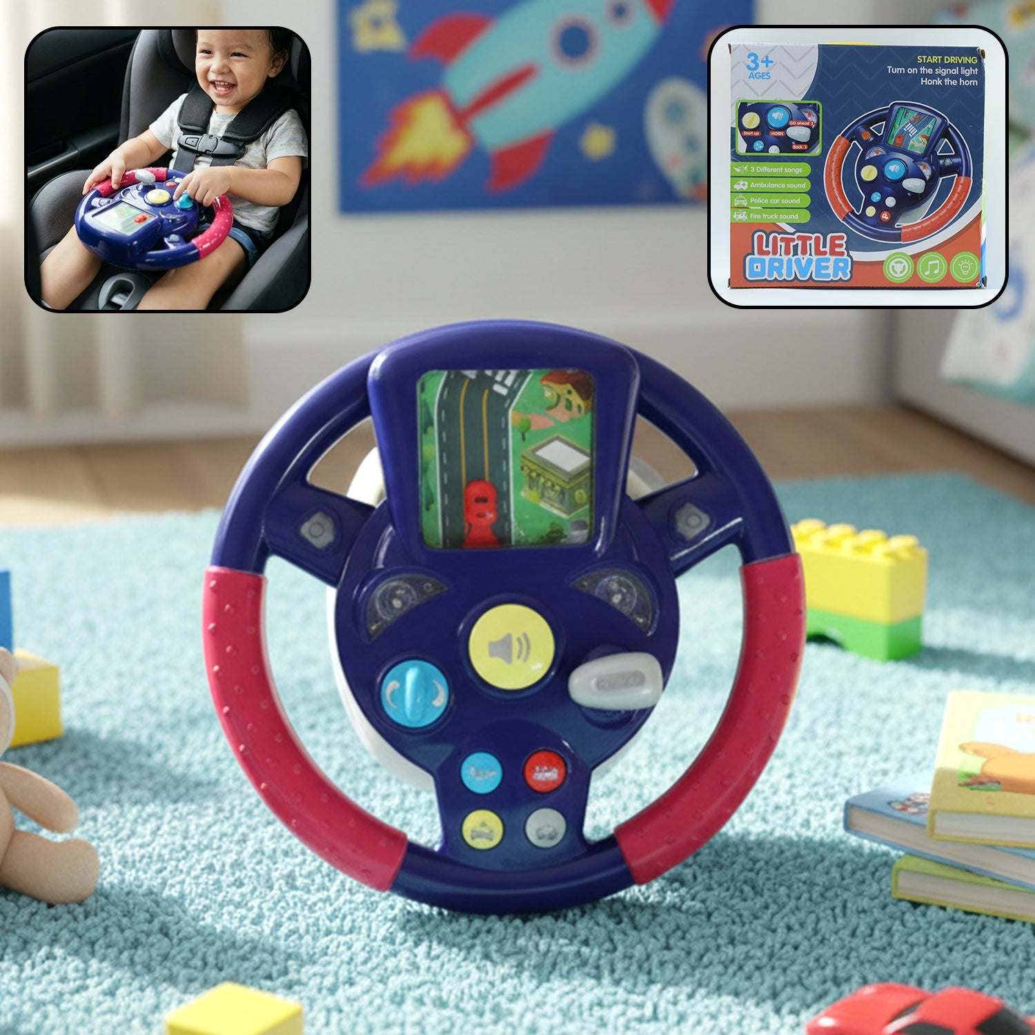Musical Steering Wheel Toy – Interactive Sound & Light for Toddlers Secondary image