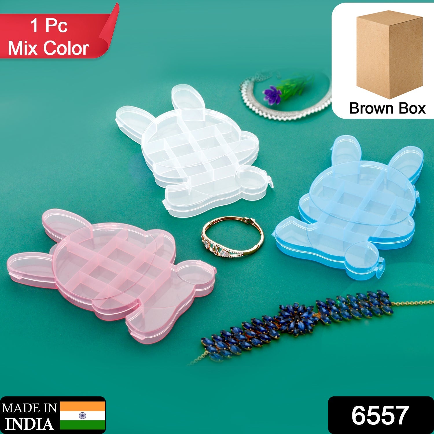 Bear Jewelry Organizer – Clear ABS Plastic Storage Box | Organivo Secondary image