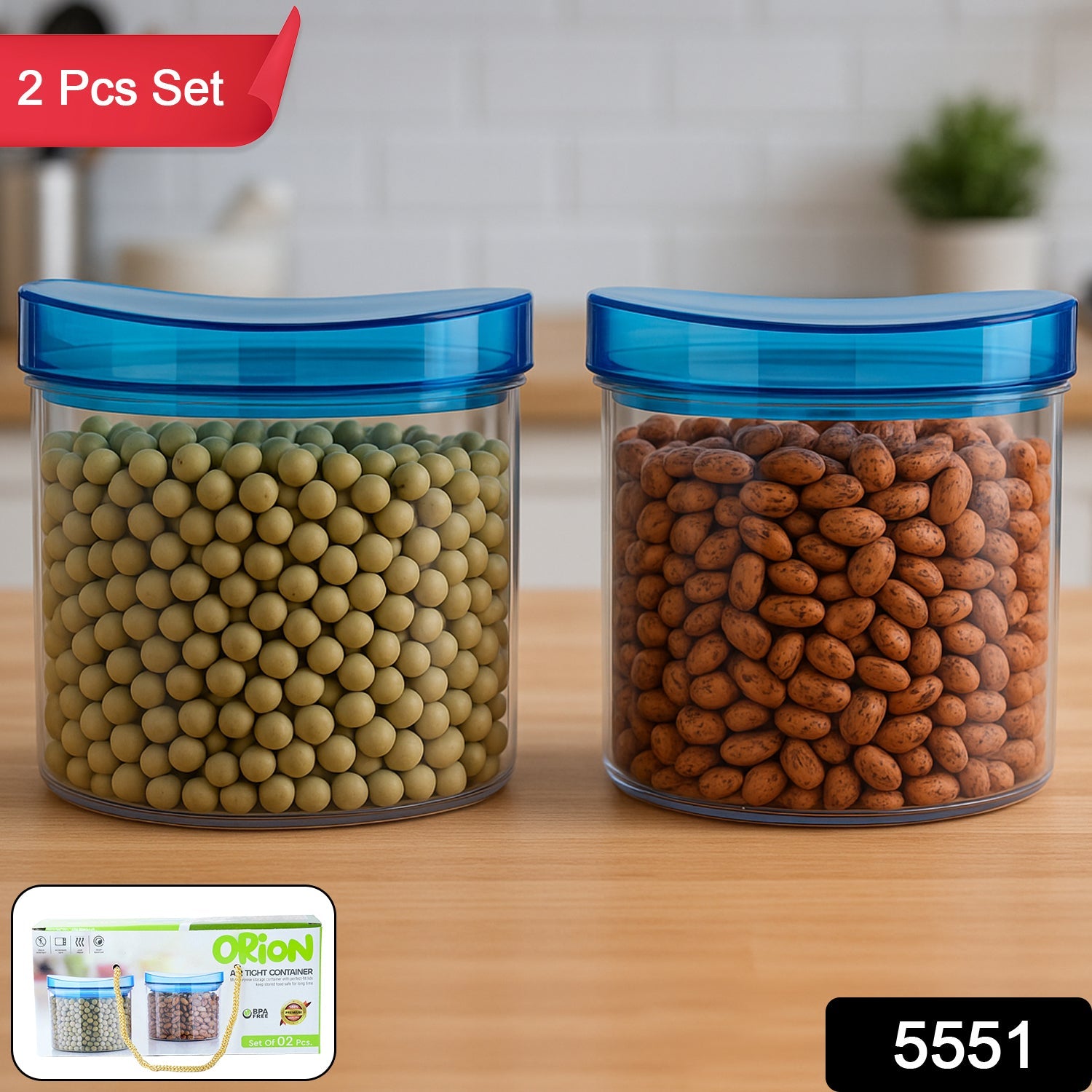Airtight Kitchen Jar Set – Unbreakable Storage (2 Pcs) | Velvet Wheels Secondary image