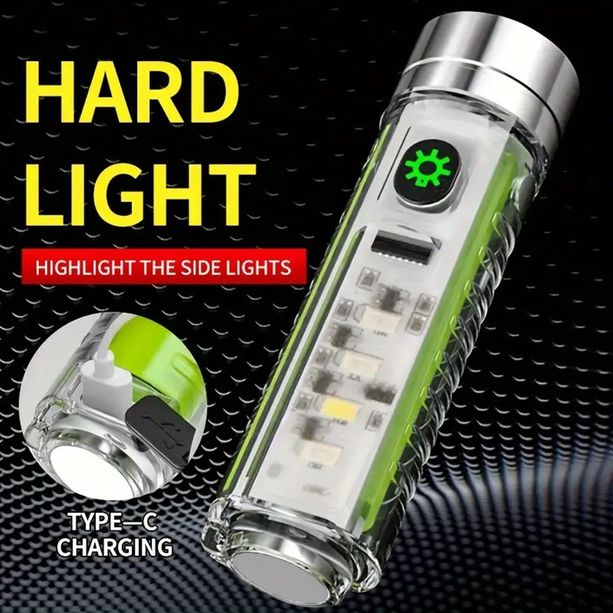 Poravar rechargeable flashlight with telescopic zoom feature. Main image
